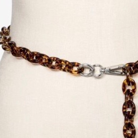 Faux tortoiseshell lucite link belt size M, NWT - Picture 3 of 3